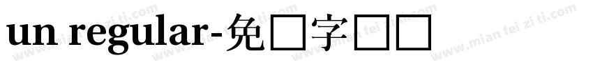 un regular字体转换